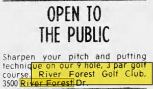 River Forest Golf Course - Jul 26 1979 Ad (newer photo)